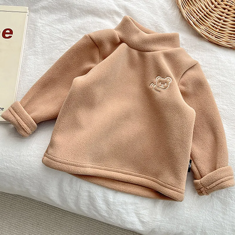 Baby Boys Girls Clothes Winter 2024 New Newborn Infant Casual Long Sleeve Tops Shirts Cartoon Bear Sweatshirts Korea Style