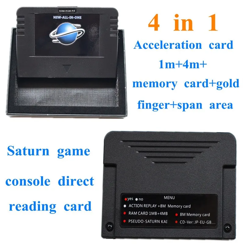 Original ALL IN Sega Pseudo Saturn Cartriage Action replay Card with Direct reading 4M Accelerator Goldfinger function 8MB memor