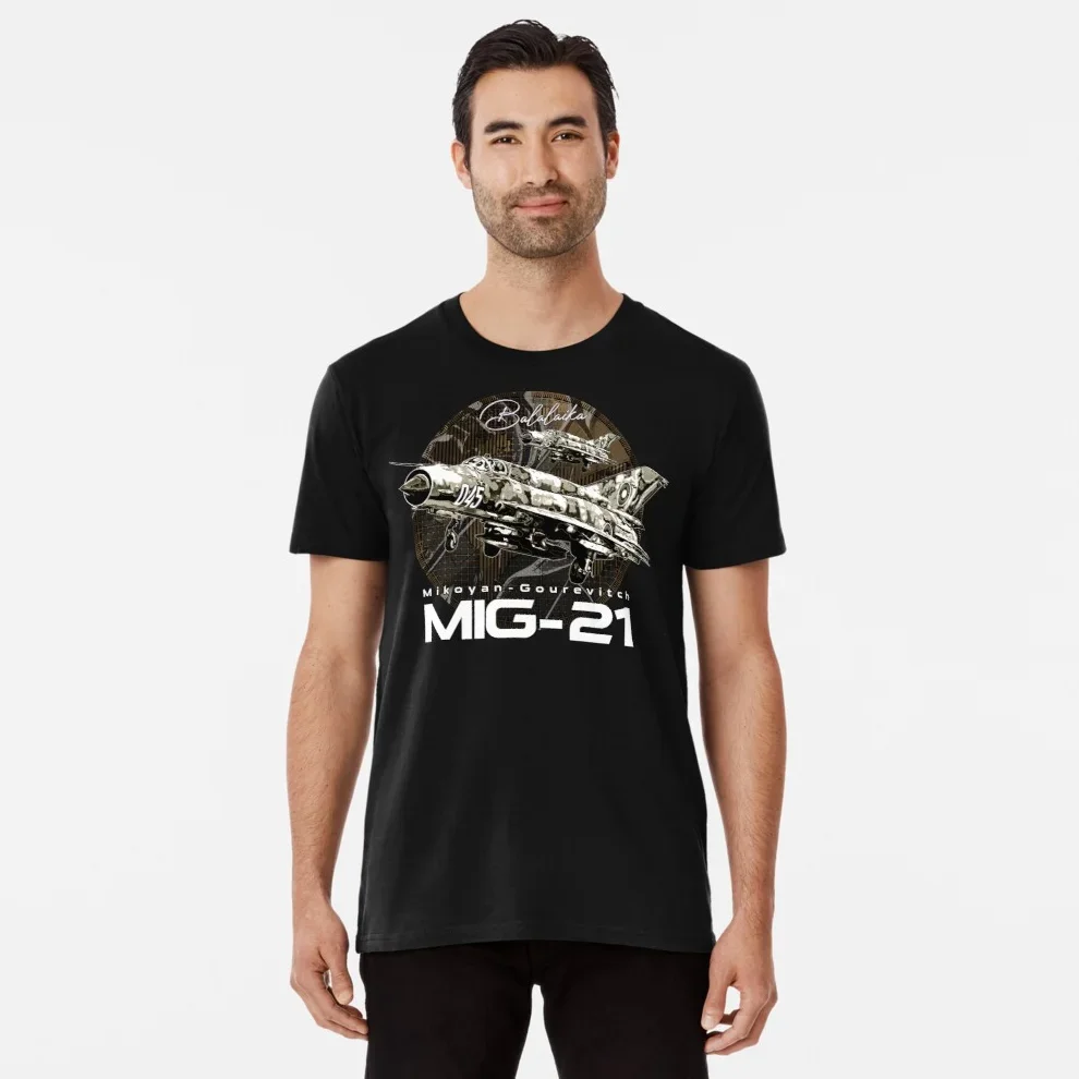 Soviet Air Force MiG-21 Supersonic Fighter T Shirt New 100% Cotton Short Sleeve O-Neck T-shirt Casual Mens Top