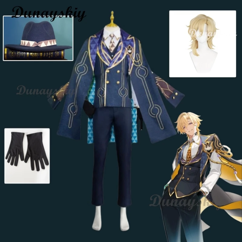 Honkai Star Rail Avventurina Kakavasha Costume Cosplay Parrucca Cappello Gioco Halloween Party Dieci Stonehearts Uniformi Mens Cool Suit