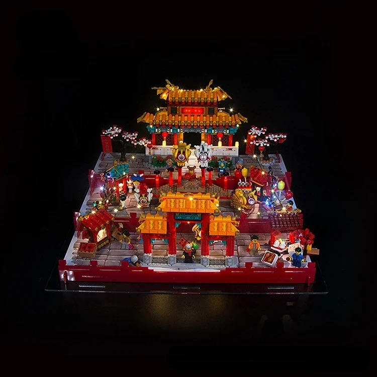 No Model Led Light Kit for 80104 and 80105 Lion Dance Chinese New Year Temple Fair