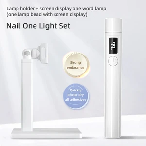 Meja Lampu LED UV Kuku Profesional dengan Layar Pengering Kuku Mini Portabel Isi Ulang Lampu UV untuk Seni Kuku Dapat Dilepas 8 adaptor lampu kuku penjualan terbaik - №