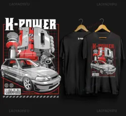 Hot Sale JDM 100%Cotton Classic Japanese Car Fans Civic EK Man‘s T-SHIRT Civic Type R Ek9 Revving Over Car K-Series Engine Tops