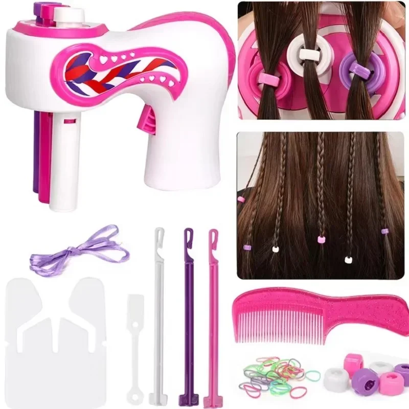 Automatic DIY Hair Knitting Machine Braid Hair Tools Twist Knitting Hair Knitting Roll Twisted Xmas Children Toy Set