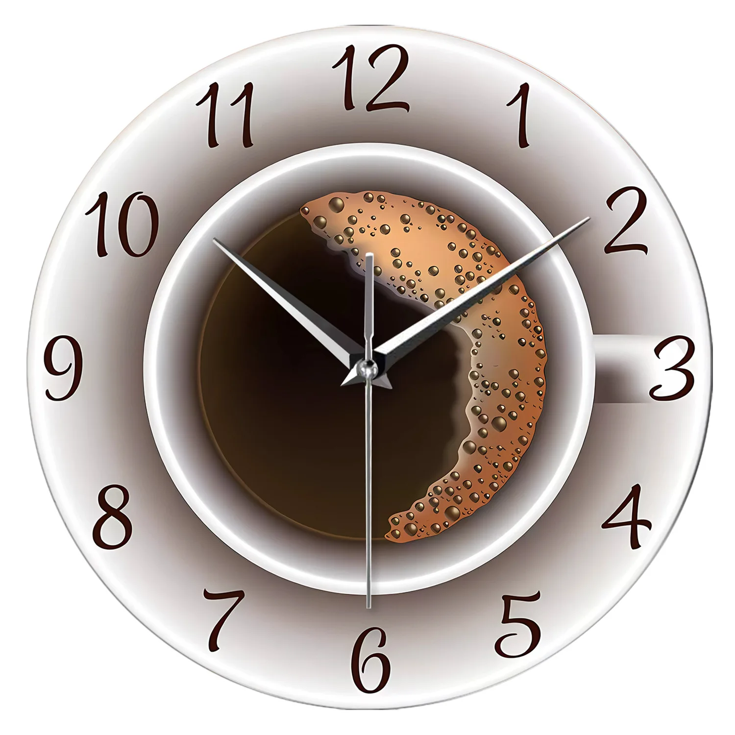 2025 New 12inch Casual Plastic Wall Clock Silent Home Decor Clock Room Decor Items Home Decoration