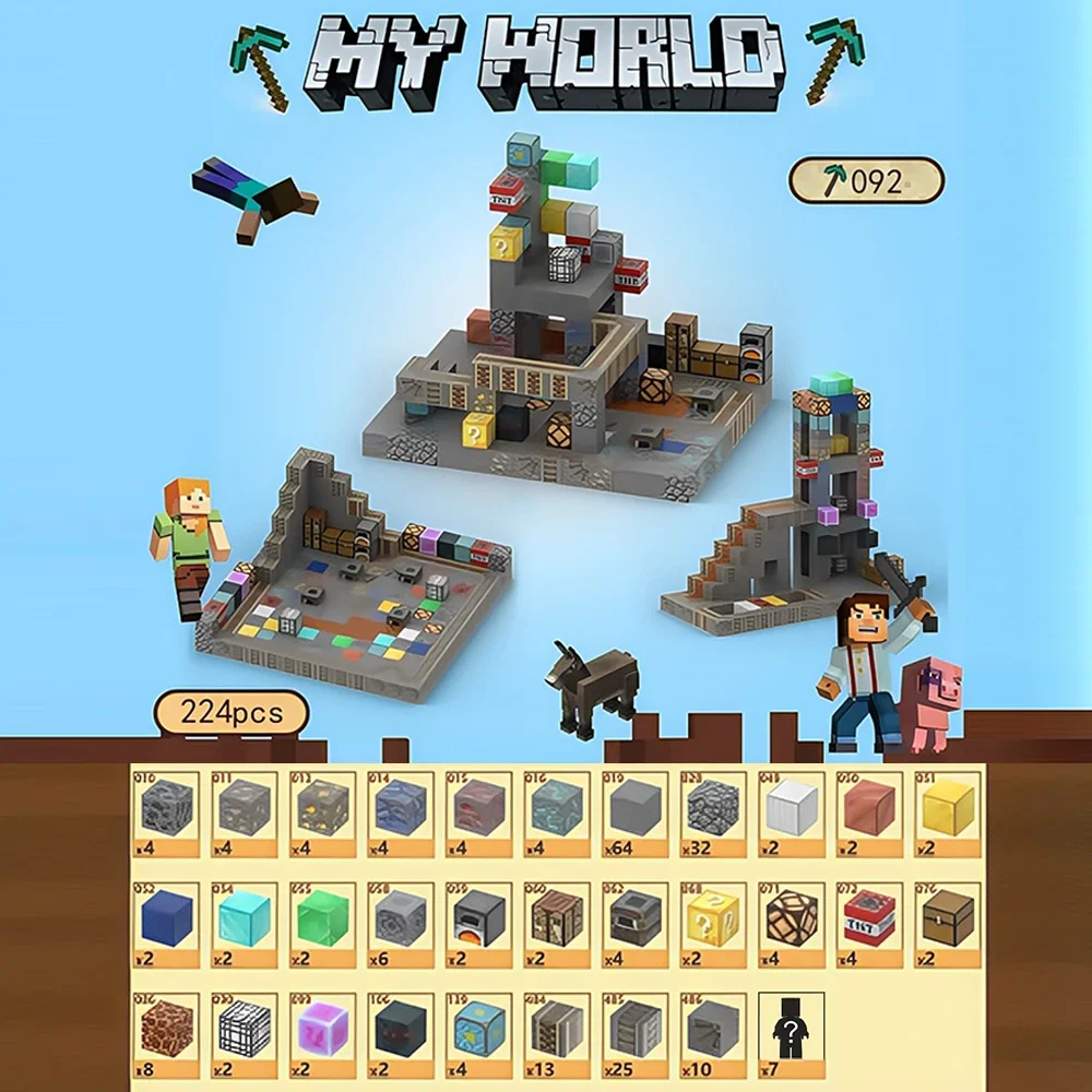 Creative My Famous Scene World Magnetische Bausteine Ziegel Modell Tech Kinderspielzeug für Kinder Jungen Mädchen Weihnachtsgeschenke ab 3 Jahren