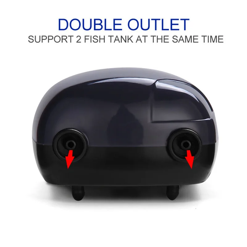 Mini Air Pump Fish Tank Single Double Hole Air Pump Aquarium Silent Fish Oxygen Pump With Sufficient Gas Volume