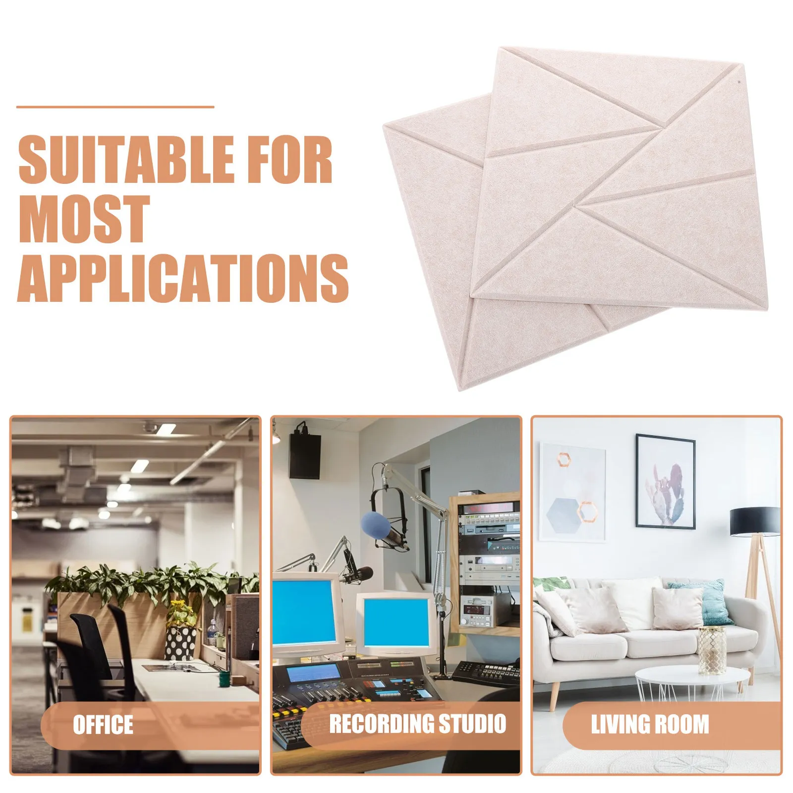 6Pcs High-Density Soundproof Foam Panels Self-Adhesive Acoustic Absorption Panels for Gaming Room Music Studio Office Noise view 6