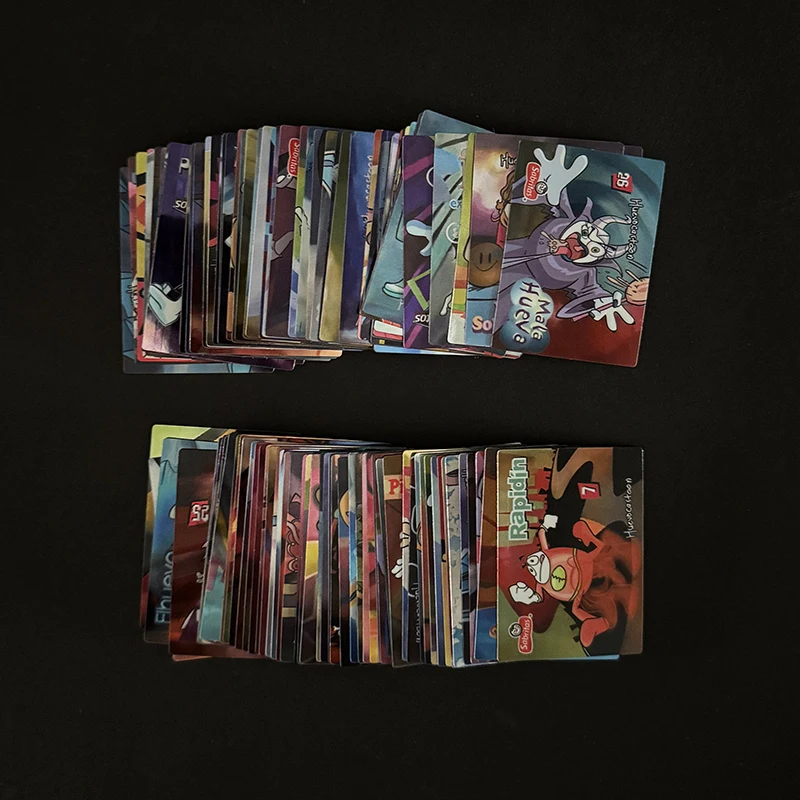 Lote De Tazos Sabritas Huevocartoon Adesivos Cartões Álbum Nova Coleção 100pcs HuevoMania As Impressões De Paródia De Filme E Ator