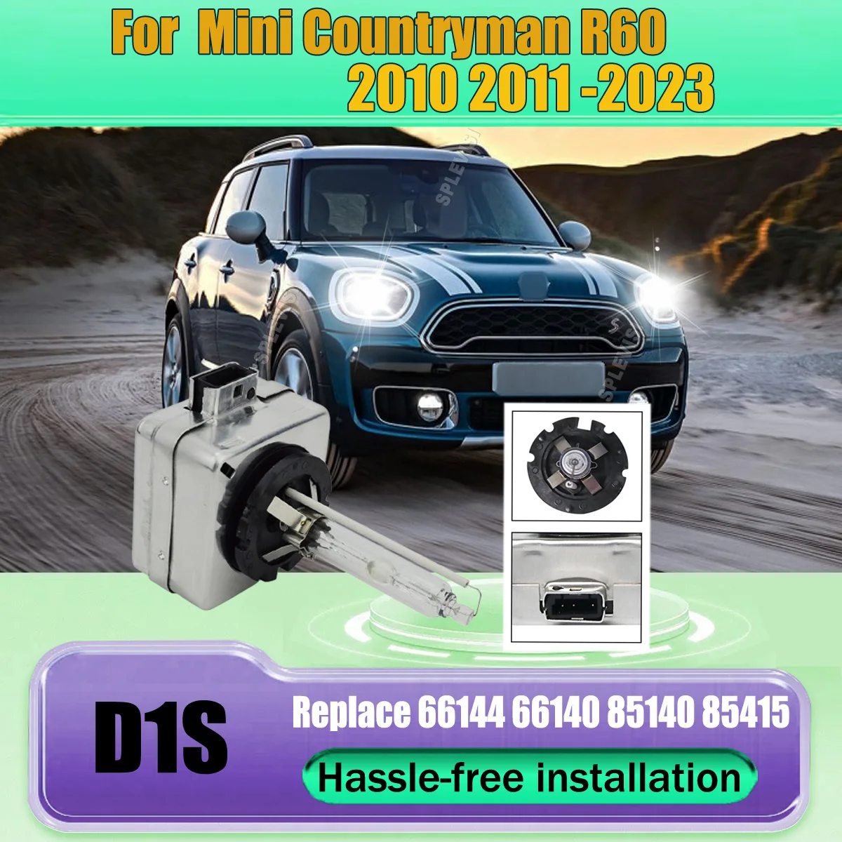 

HID Headlamps D1S Bulbs Original car lamp color, Stronger penetration For Mini Countryman R60 2010 2011 2012 2013 2014-2023