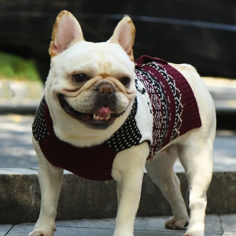 Fashion Dog Sweater Winter Warm Dog Clothes Christmas Puppy Turtleneck Cute Print Cat Sweater Pet Outfits Chihuahua Dog Supplies