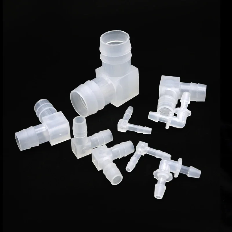 10Pcs 4mm~20mm Water Connector PP Food Grade L Type 90 Degree Elbow Bend 2-way Splitter Pipe Tube Hose Joint Adapter