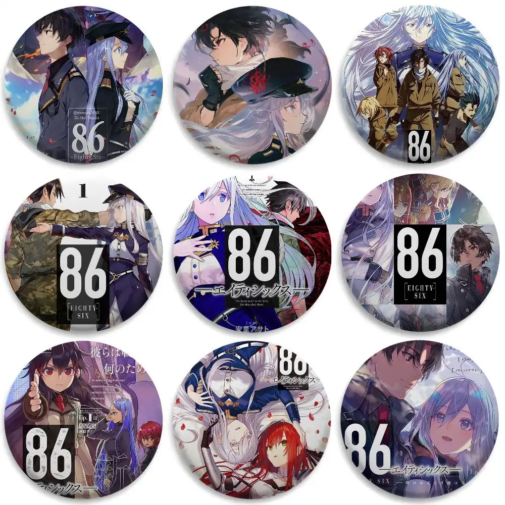 

V-Vladilena Milize 86 Anime Badges Round Exquisite Badge Brooches Creative Pins For Clothes Hat Backpack Gift Accessories