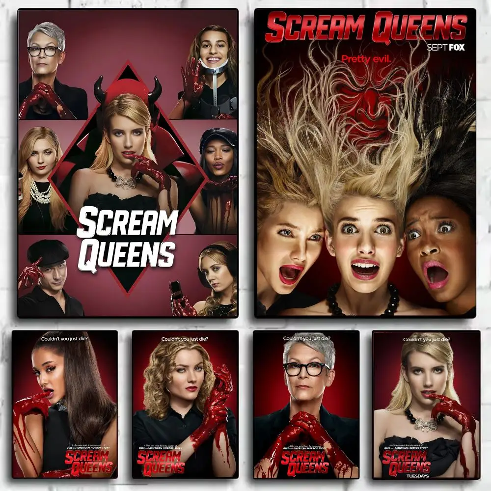 TV Drama S-Scream Queens Poster Modern Minimalist Wall Art Prints for Bedroom Living Room Aesthetic Contemporary Decor Gift