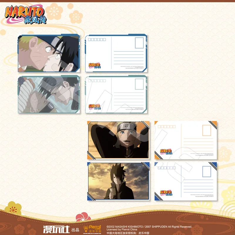 Naruto Uchiha Sasuke Itachi Madara Sakura Izuna Senju China autorización oficial Cosplay escena clásica postal de la serie