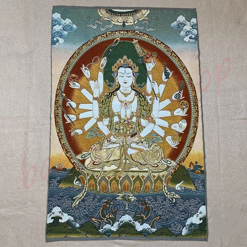 Картина Thangka/религиозное украшение для дома/Бог богатства Хуан/благоприятный танка