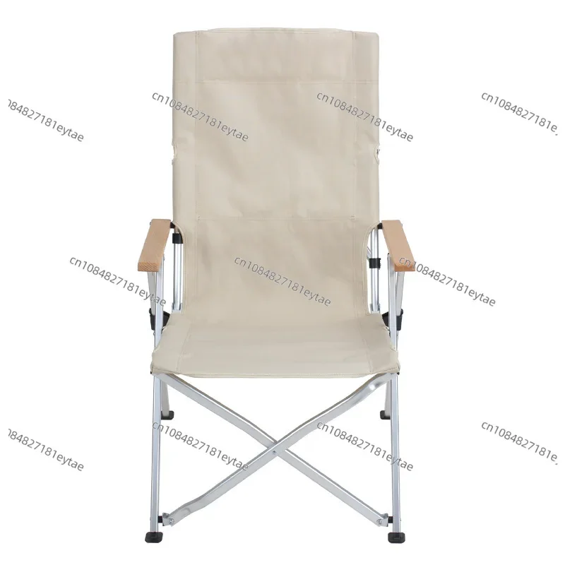 Outdoor barbecue camping beach folding chair three-gear adjustment recliner back pull chair casual aluminum alloy folding chair