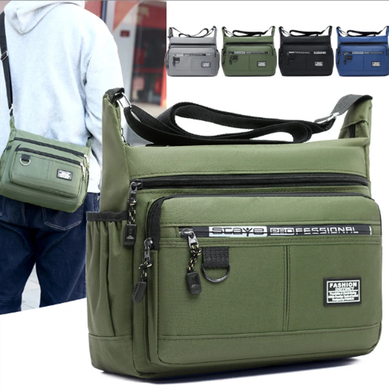 

Мужской рюкзак-мессенджер большой вместимости с несколькими карманами, износостойкий, для бизнеса и отдыха