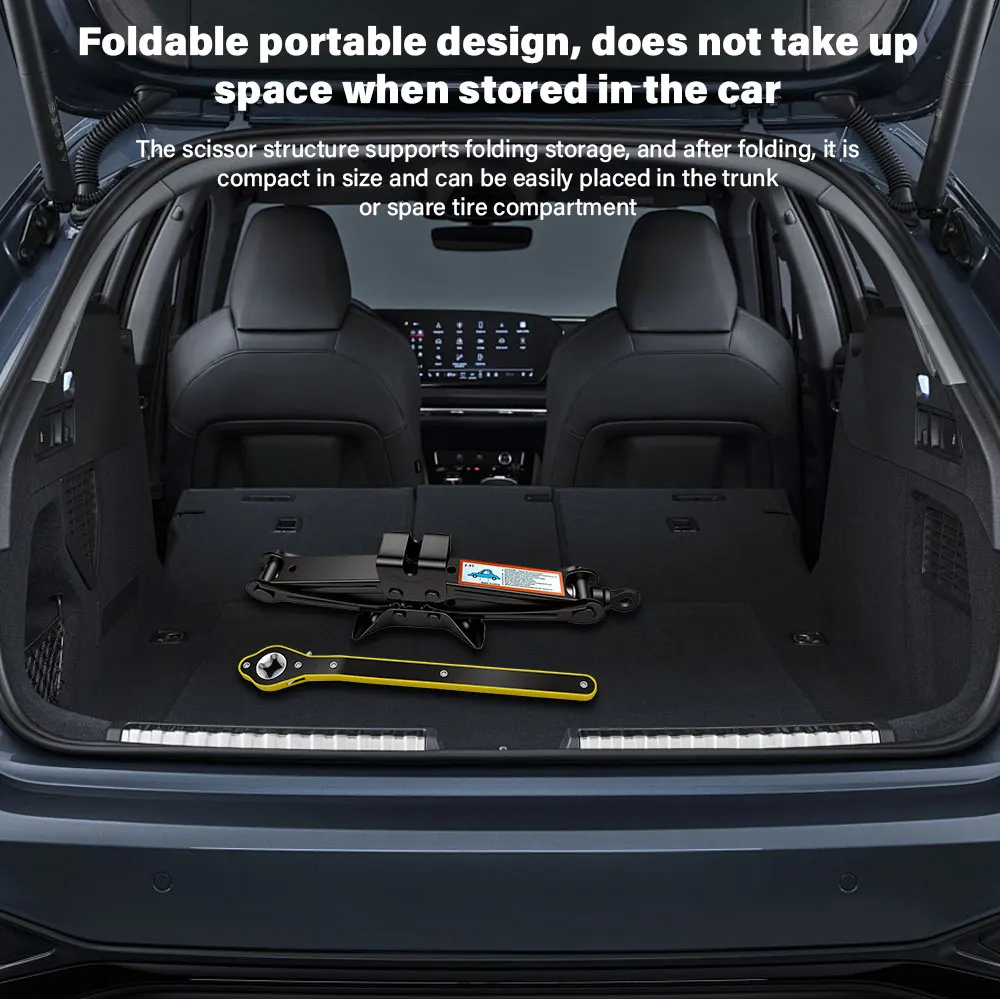 2,5T 1,5T Autoheber 2-in-1 Manueller Hebeheber Autoreparaturwerkzeug Hebewerkzeug mit Kraftsparendem Ratschenschlüssel Klappbarer Heber für Autos – Detail 7