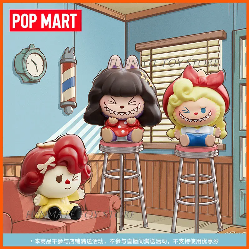New POP MART The Monsters Labubu POP Bean Hair Salon Series Blind Box Collectible Figurine Desktop Decorative Gifts Mystery Box