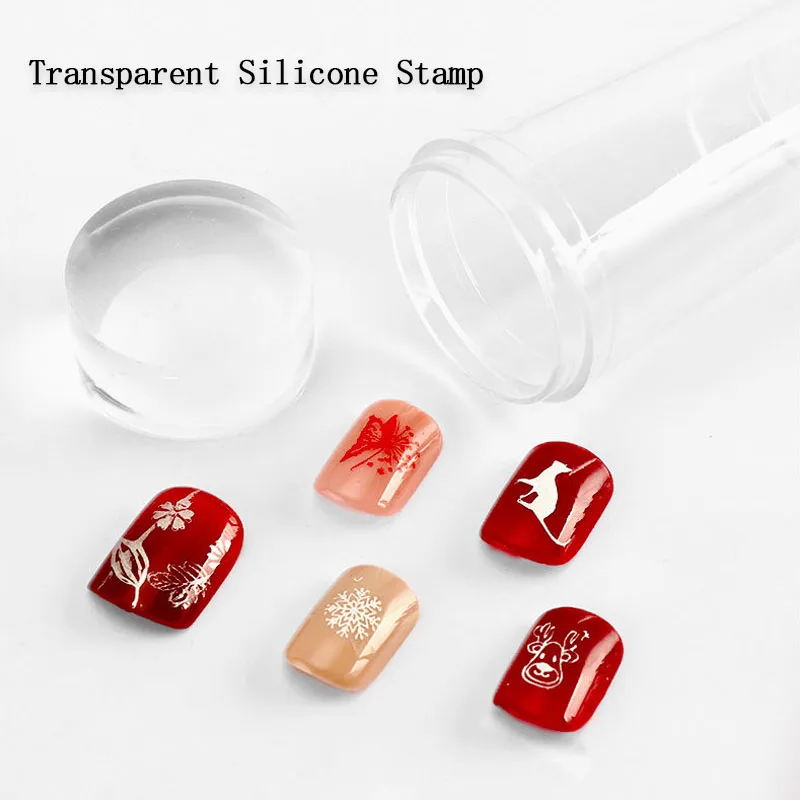 Silicone Stamping Plates Kit French Manicure Design Plate Stamp Polish Stencil Template Seal Stamper Scraper Accessories Tools
