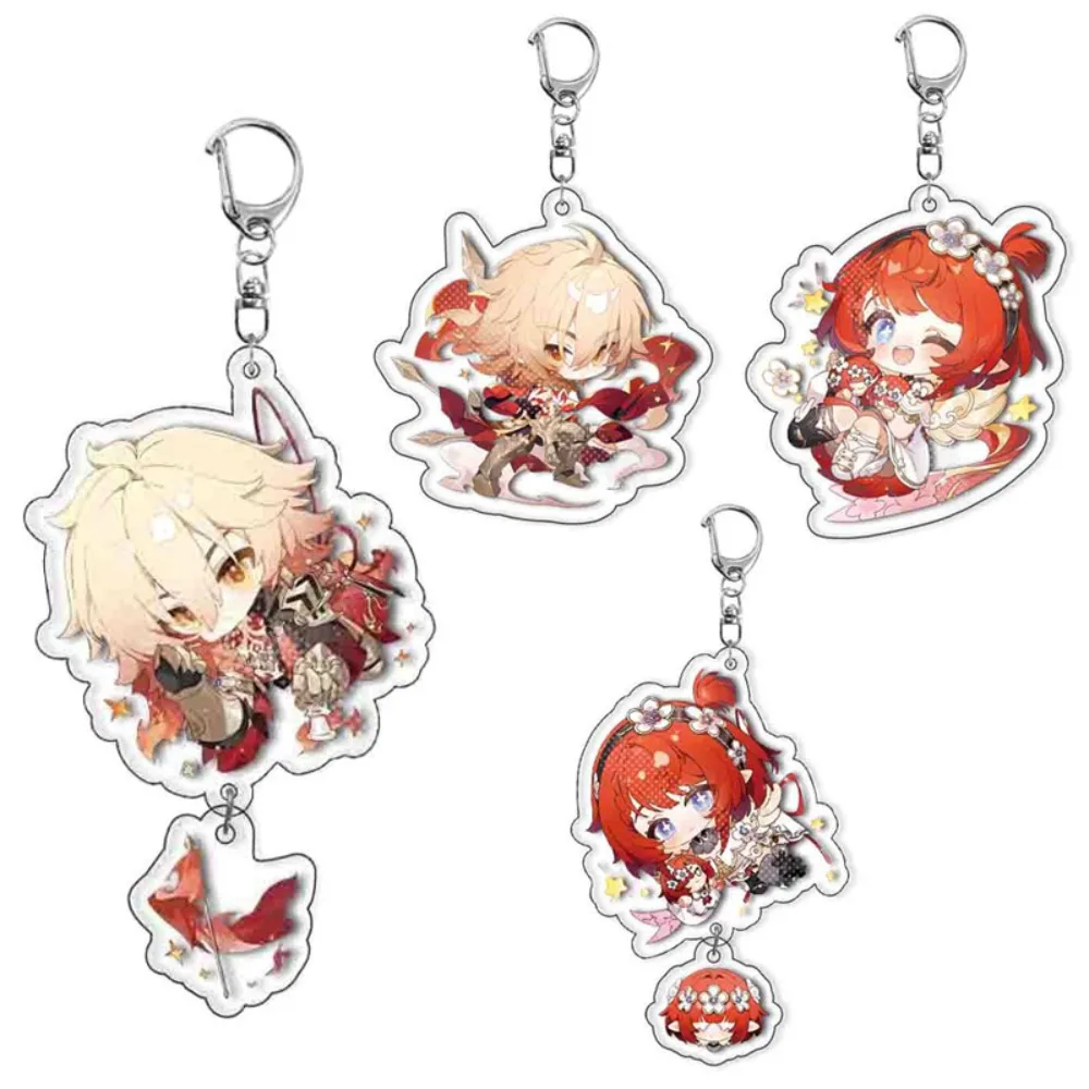 Game Honkai: Star Rail Mydei Tribios Acrylic Keychain Cosplay Characters Pendant Keyring Props Fans Gift Backpack Accessories