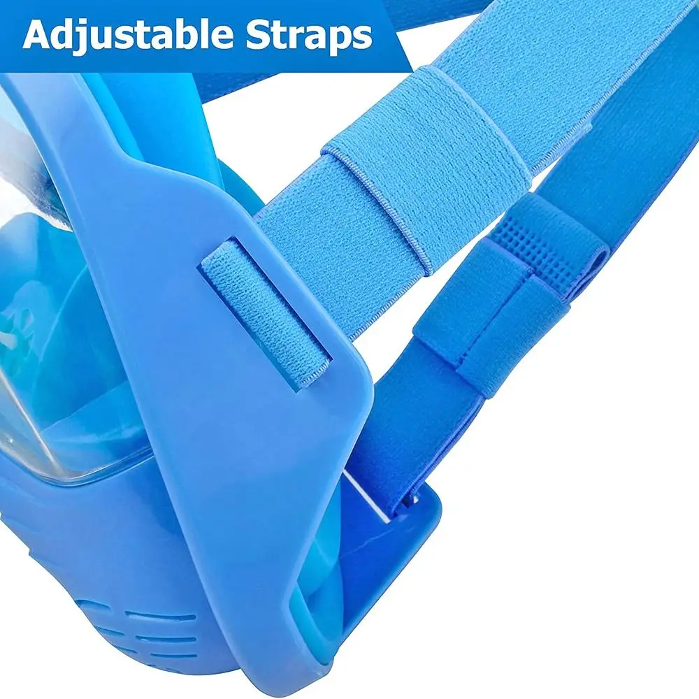 

Anti-Fog Full Face Snorkel Mask Wide View Soft Silicone Snorkeling Swimming Mask Panoramic Anti-Leak Underwater Scuba Mask