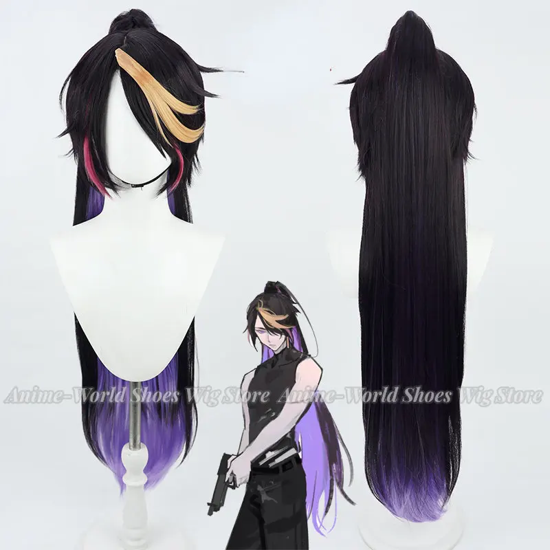 

VTuber Shu Yamino Cosplay Wig 110cm Long Straight Ponytail NIJISANJI Synthetic Hair Youtuber Virtual Idol Headwear