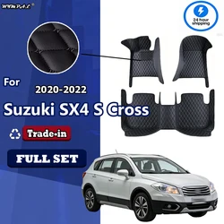 Car Floor Mats For Suzuki SX4 S Cross 2020~2022 AUTO DropShipping Center Interior Accessories Leather Carpets Rugs Foot Pads