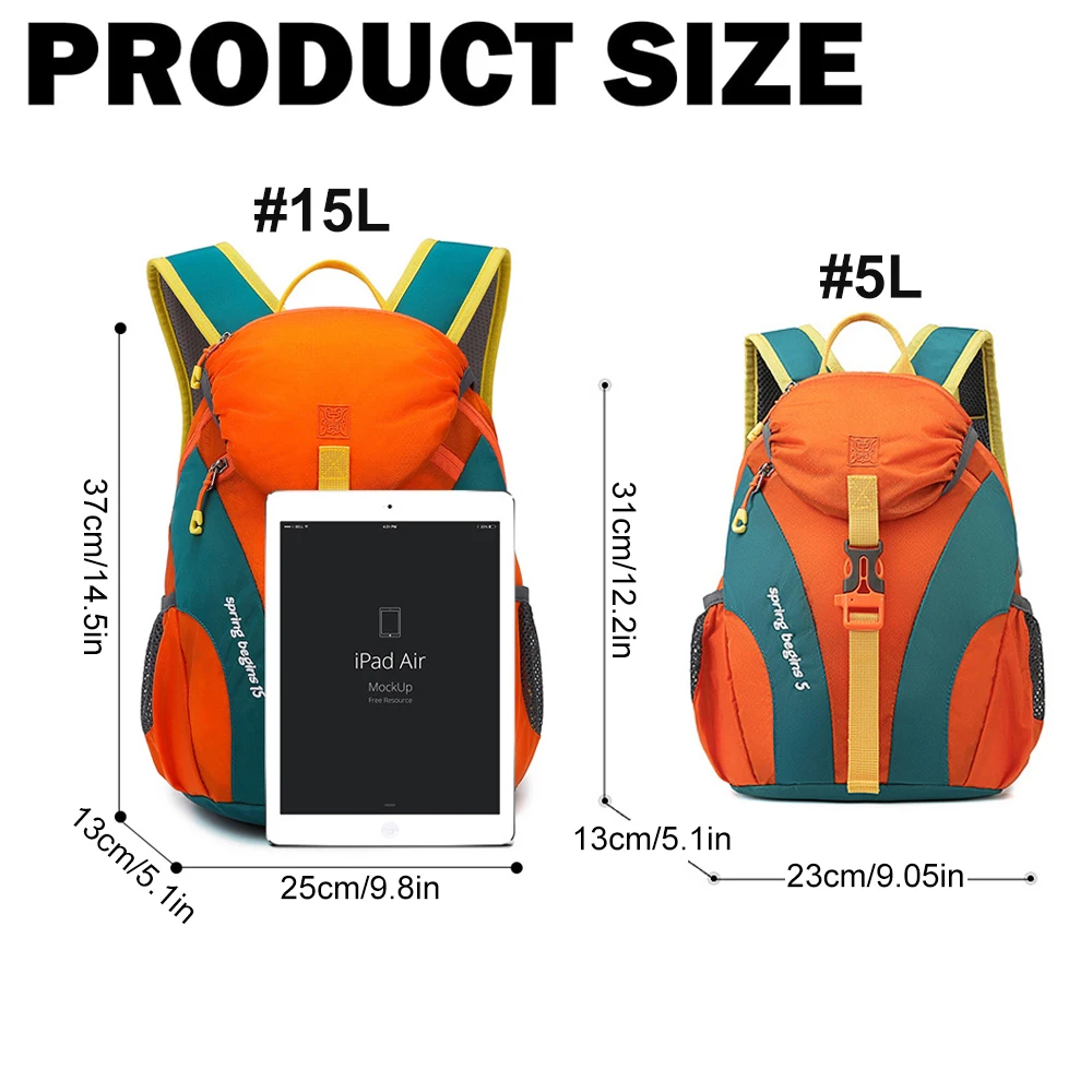 1PCS Hiking Backpack 5/15L Lightweight Travel Daypack Small Day Pack for Men Women Outdoor Camping Backpacking