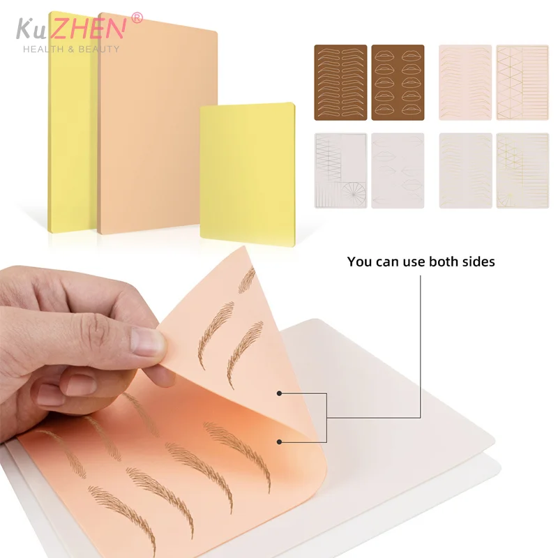 

1 Pcs Silicone Blank Eyebrow Brow Tattoo Permanent Makeup Supplies Microblading Practice Skin Tattoo Beginner Exercise Tool