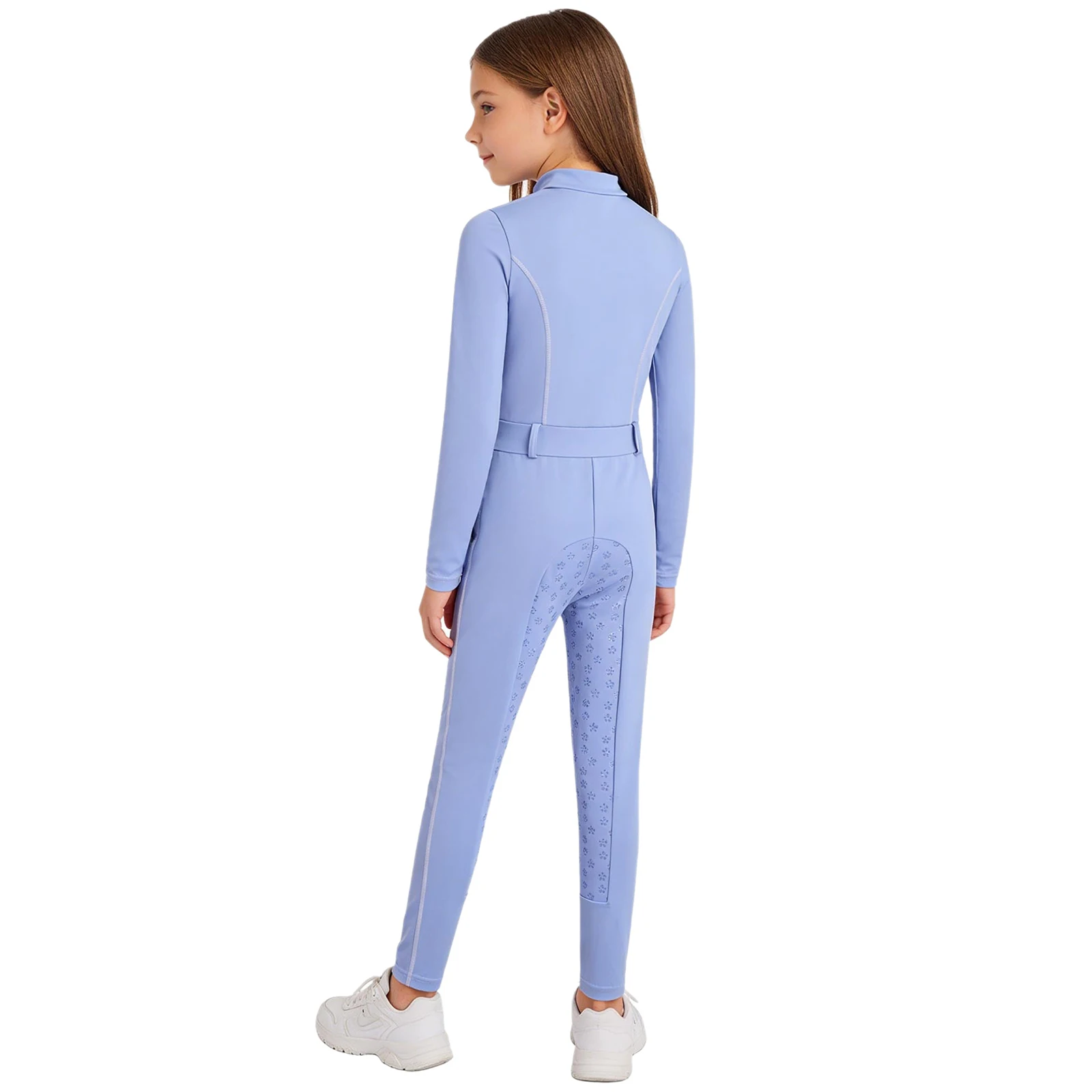 Unisex Children Horse Riding Jumpsuit Kids Boys Girls Anti-skid Full Seat Equestrian Bodysuit Long Sleeve Jumpsuit Sportswear