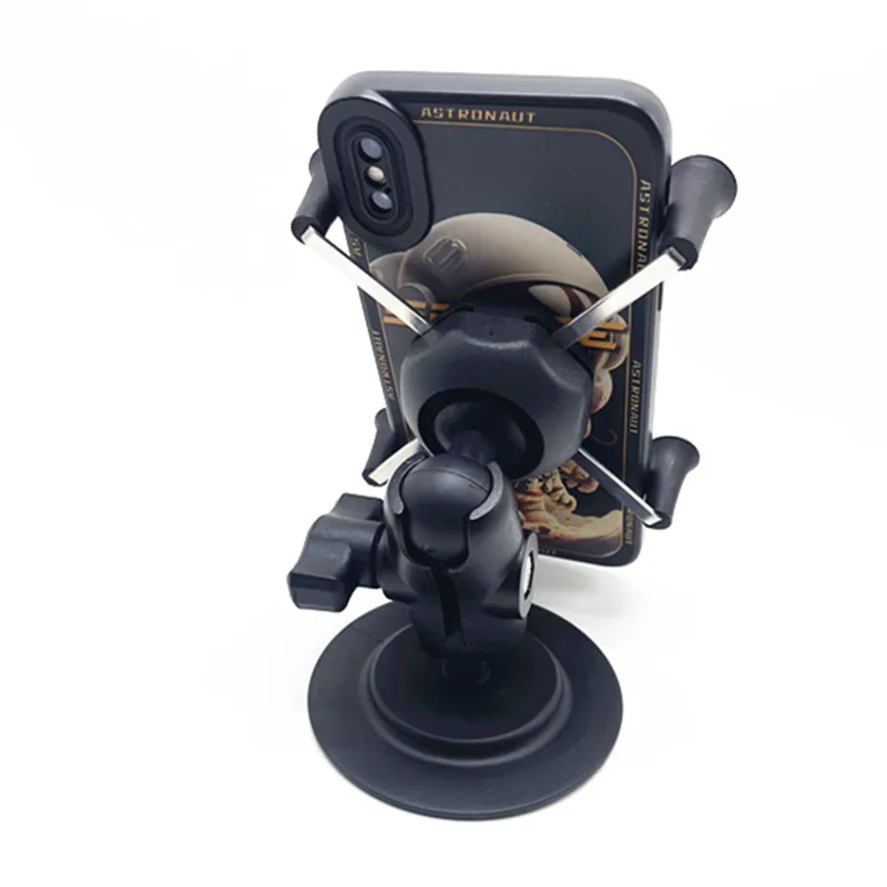 Ruban adhésif pour tableau Prada de voiture à tête sphérique, bras à double prise, support rotatif à 360 °, support RAM, GPS, smartphones, 1"