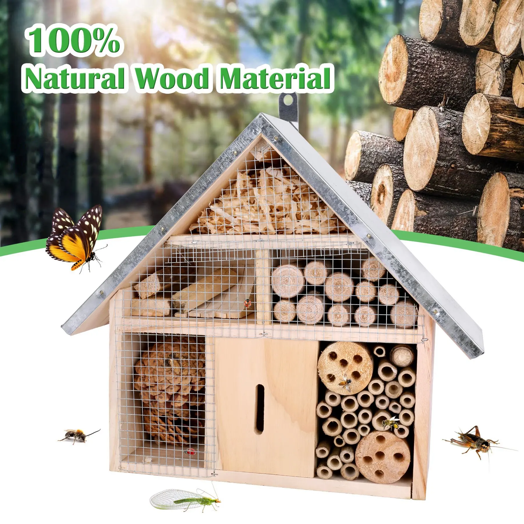 حديقة منزل الحشرات الخشبي عش ا - مراجعة Insect Hotel Wood وسعره