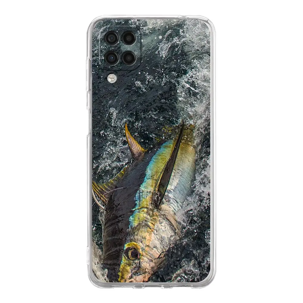 Phone Case for Samsung A13 A15 A25 A35 A51 A55 A71 A21S A11 A12 A31 A52 A41 A23 A53 A73 A32 5G A03S A05s Cover Bluefin Tuna