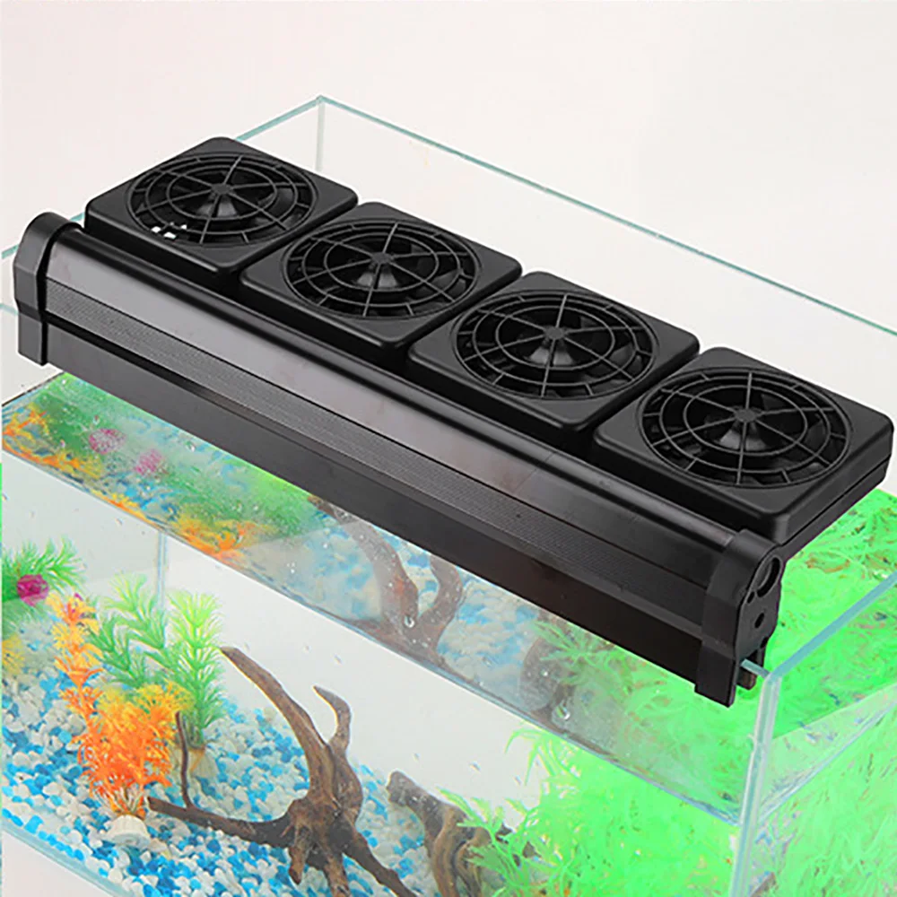 Silent Aquarium External Cooling Fan Adjustable Wind Speed For Fishbowl Constant Temperature Aquaculture Fish Tank Cooler Fans