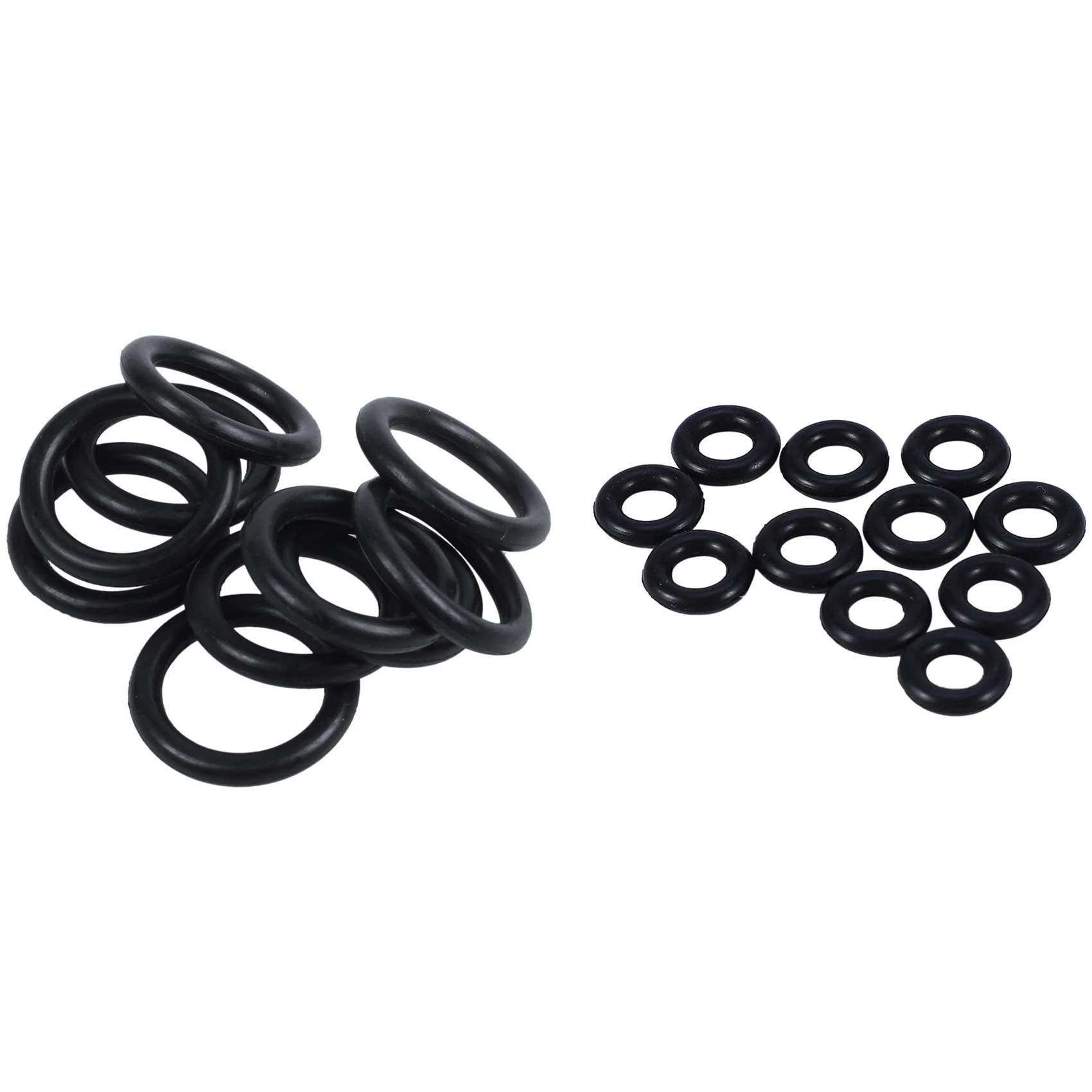 20 Pcs Black Rubber Oil Seal O-Rings Seals Washers 10 Pcs 16 X 2.5 X 11mm & 10 Pcs 8 X 4 X 2 mm