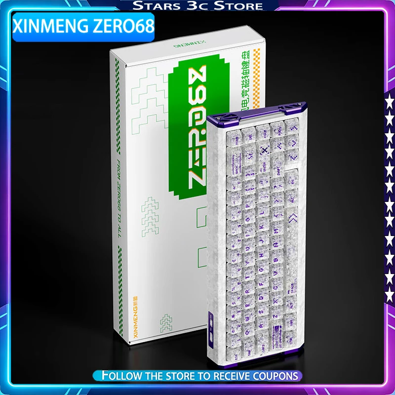

Xinmeng ZERO68 Max Hall Effect Keyboard Wireless Tri Mode E-sports Grade Hall Sensor 8k Low Latency Gaming Keyboard Gamer Gift
