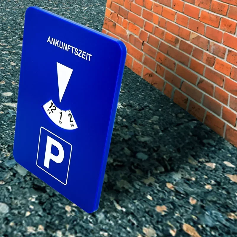 Blue Digital Parking Timer Disc Easy to Use Portable Clock Tool for Arrival Time Display Car Accessory Parking Enforcement