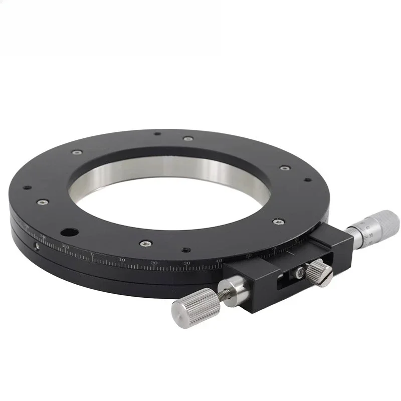R-axis hollow rotating slide 360 ° angle manual precision fine-tuning optical displacement platform PT-SR80