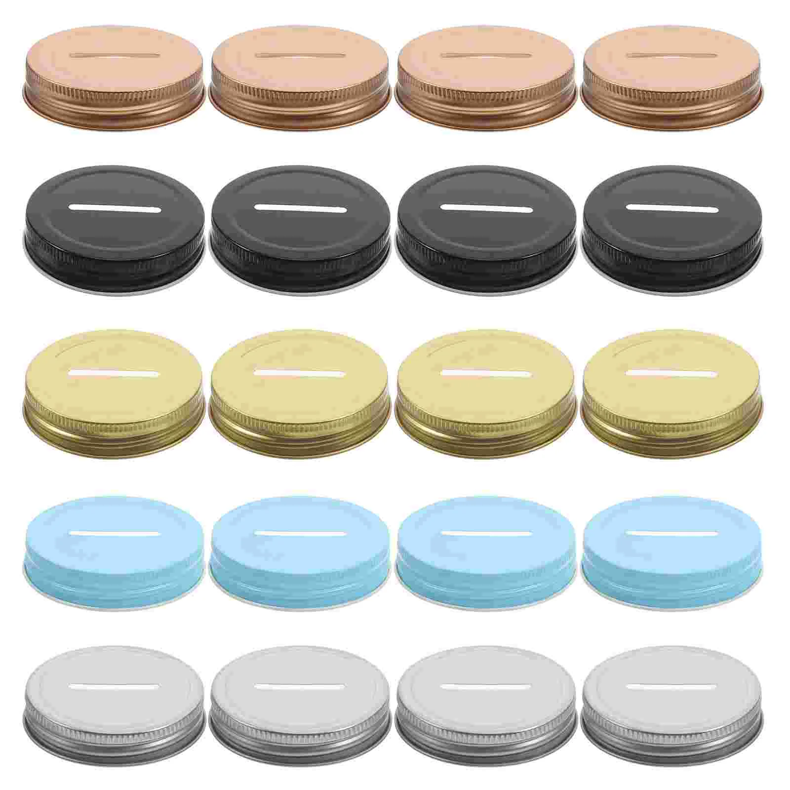 

20 Pcs Mason Piggy Bank Lid Jar Seals Practical Canning Covers Sealing Accessories Caps Tinplate Leakproof
