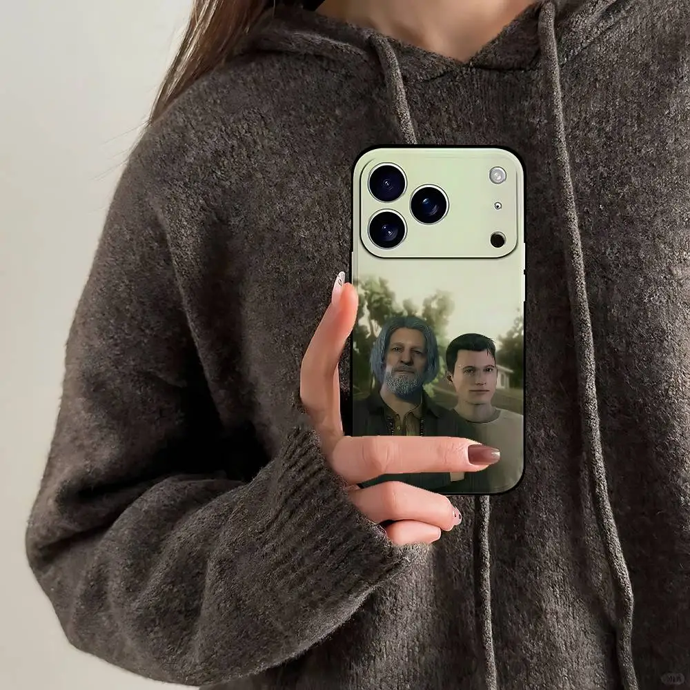 Hank And Connor Hug D-Detroit Laser Phone Case For IPhone 17 15 Pro Max 14 Pro 12 11 13 Mini X XR XS 16 Plus SE Back Cover