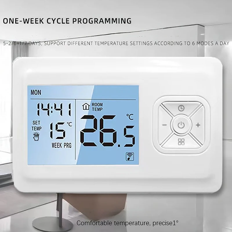 

WIFI умный термостат беспроводной термостат газового котла с мобильным приложением дистанционного управления для систем подогрева пола и газовых котлов