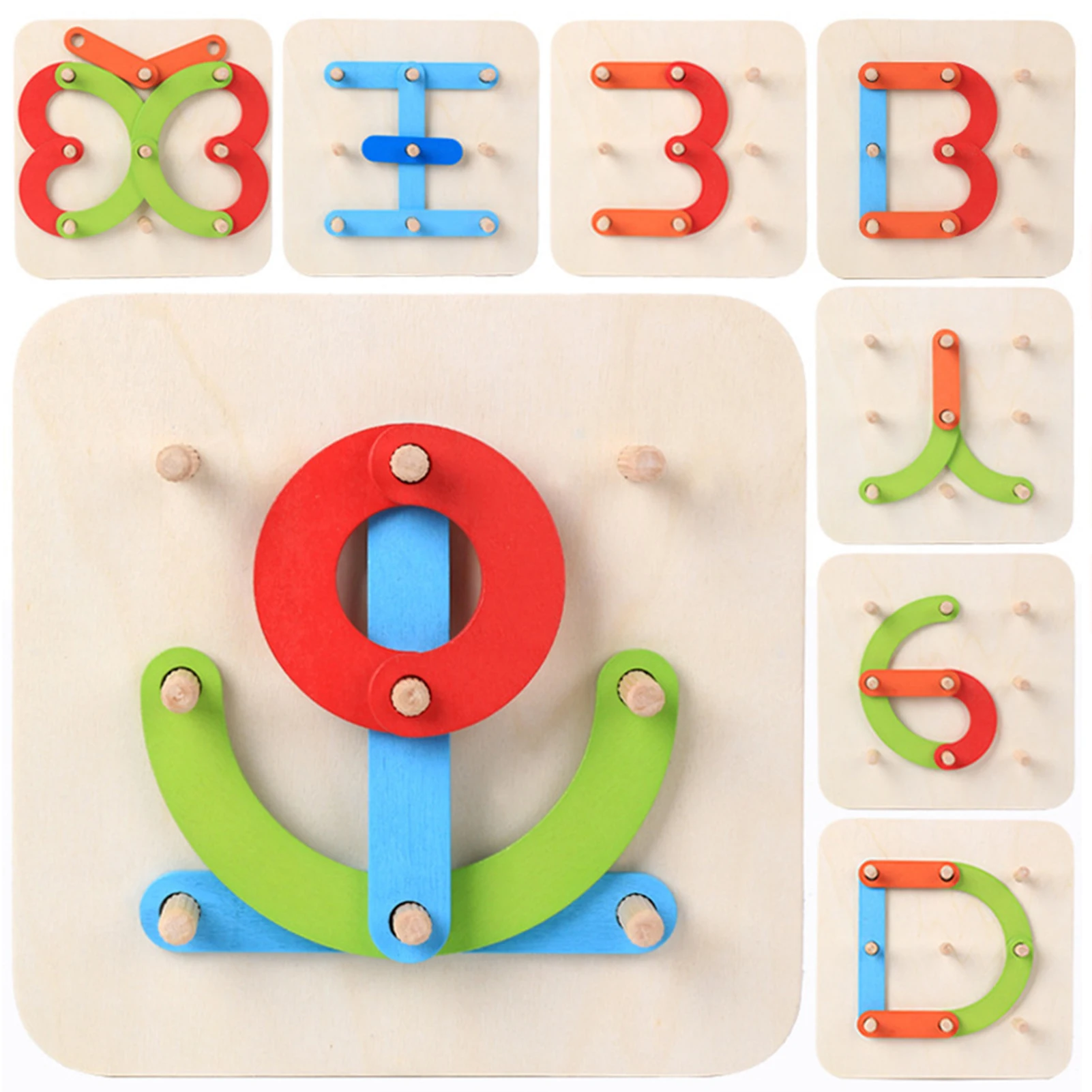 Jouets éducatifs en bois pour tout-petits d'âge préscolaire, jouets Patchwork pour garçons et filles