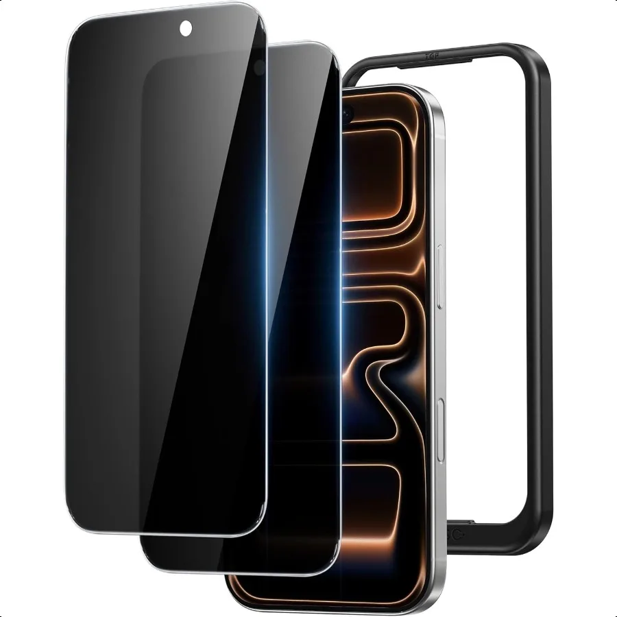 

Защитная пленка для экрана iPhone 17 Pro Max, 6,9 дюйма, 2 упаковки, 9H Hardn, противошпионское закаленное стекло, небьющееся анти-S