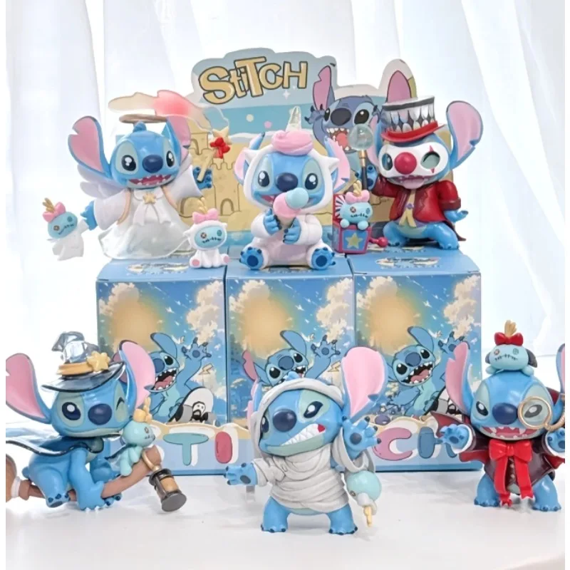 Disney Stitch Seri Buku Harian Lucu Tide Play Model Tangan Imut Dekorasi Hadiah Liburan Untuk Teman Desain Aksi Blind Box