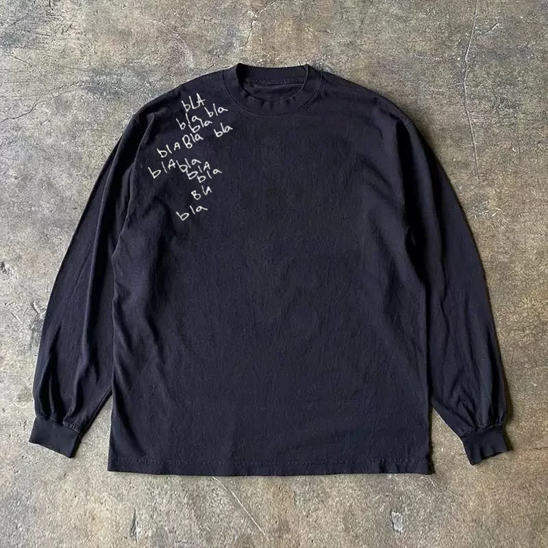 Long Sleeve 310 Pure Cotton Men's T-Shirt Upward Hero Non-Light American Style Couple's T-Shirt Youth Loose Fit Printed Tee
