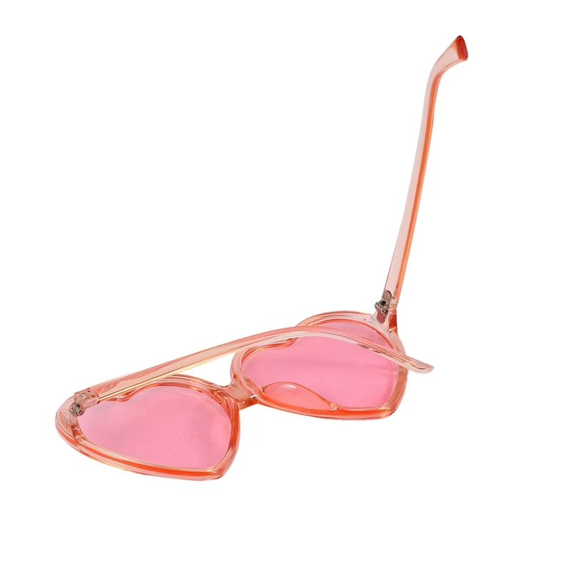 2X 90S Vintage Glasses Fashion Large Women Oversized Heart Shaped Retro Sunglasses Cute Love Eyewear(Pink&Purple)