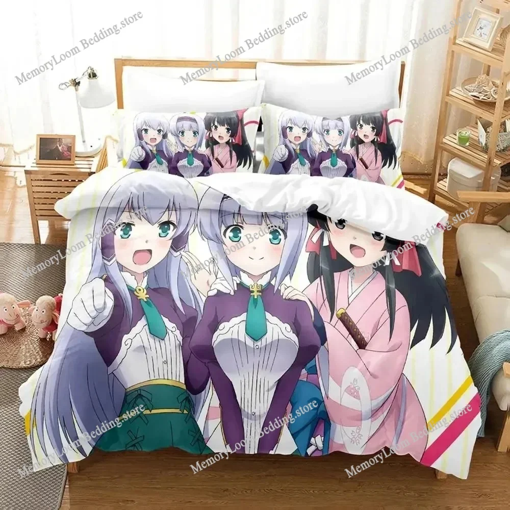 

Anime Theme Cute In Another World with My Smartphone Bedding Set Full/Queen Size Duvet Cover Pillowcase Kids Bedroom Soft Set