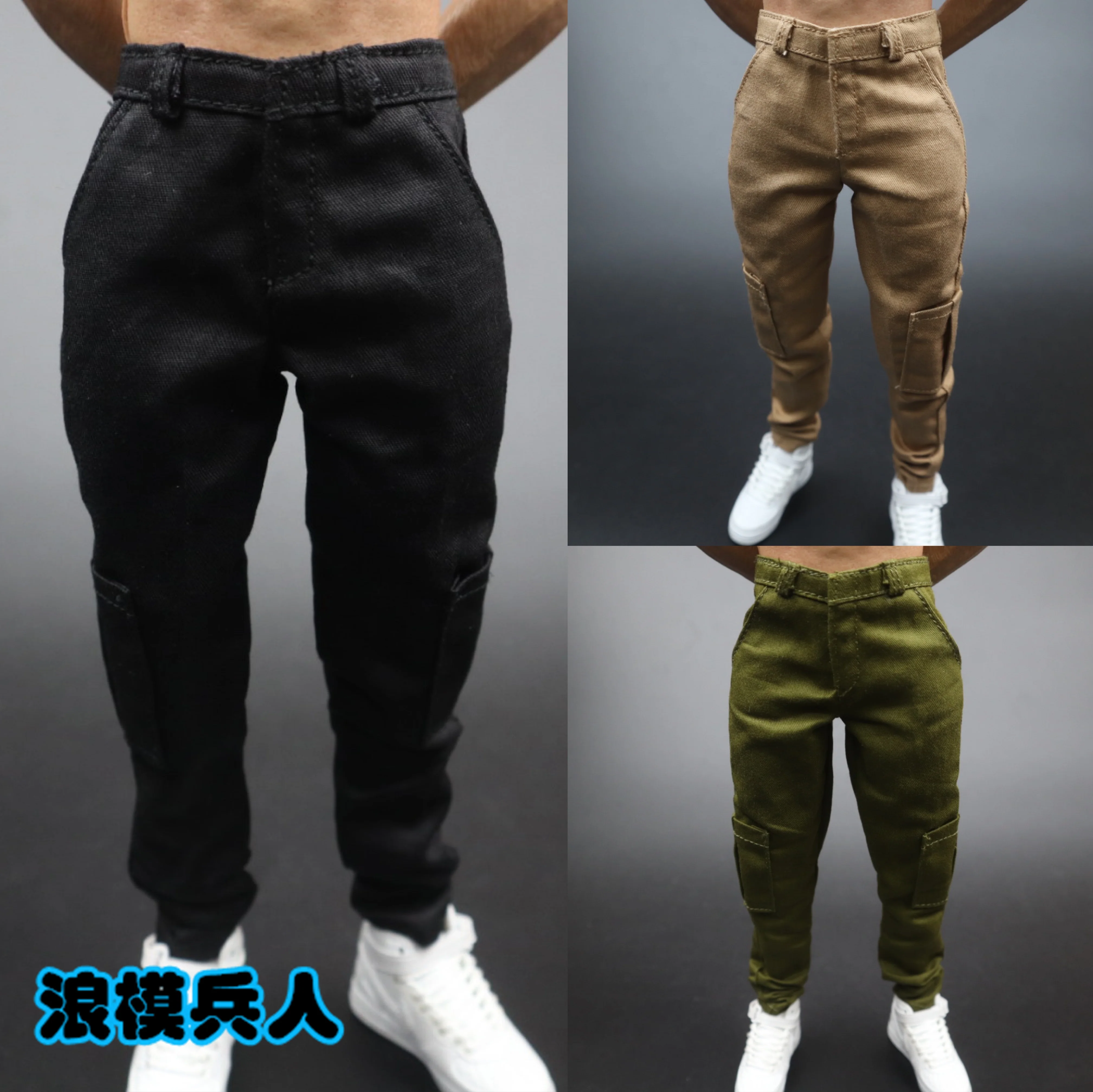 1/6 Scale male clothes Multi-pocket studded casual cargo shorts fit 12 inches Action figure body model